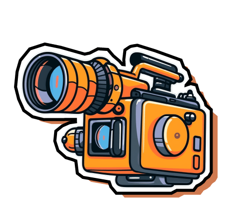 Illustration d'une caméra pour la page captation vidéo de l'agence AE